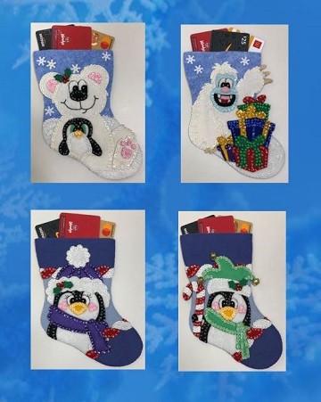 Christmas Gift Card Stockings by Ms P Designs USA