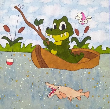 Fishing Gator by Ms P Designs USA