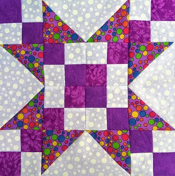July Sawtooth Star by Sharon @ Ms P Designs USA