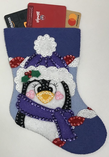 Penguin A Gift Card Holder by Ms P Designs USA
