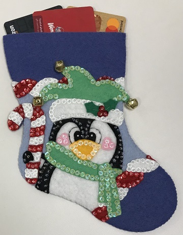 Penguin B Gift Card Holder by Ms P Designs USA