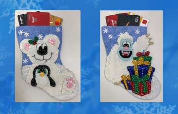Polar Pals Gift Card Stockings by Ms P Designs USA