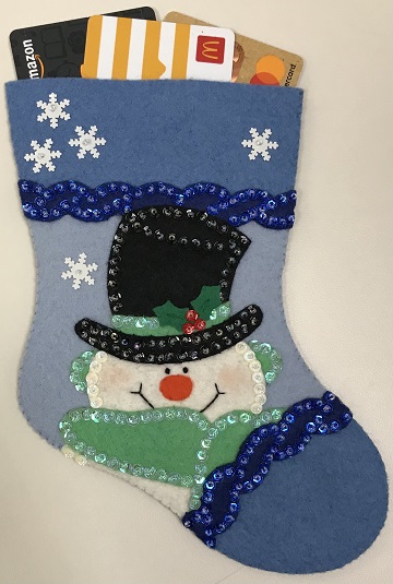 Snowman A Gift Card Holder by Ms P Designs USA
