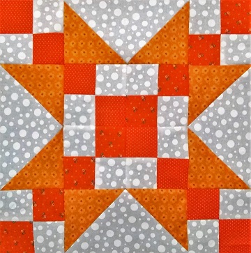 August Sawtooth Star by Sharon @ Ms P Designs USA