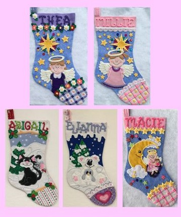hristmas Stockings for the Girls by Ms P Designs USA
