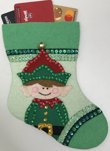 Elf Boy Gift Card Holder by Ms P Designs USA