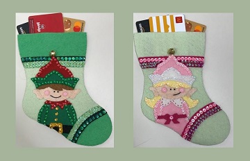 Elf Gift Card Holder Set by Ms P Designs USA