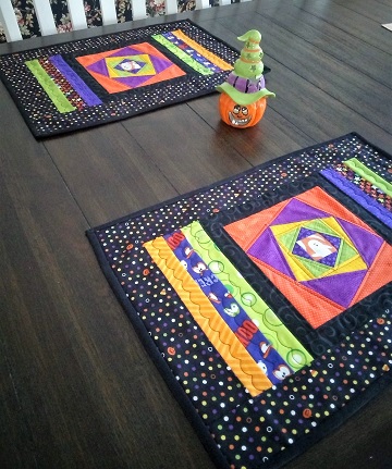 Halloween Wonky Place Mats by Ms P Designs USA