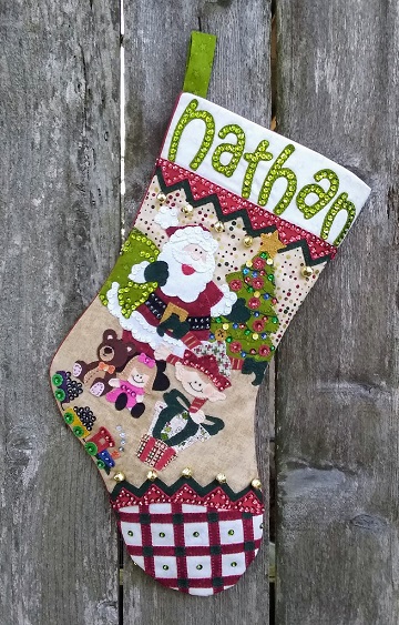 Santa Stocking 2 by Ms P Designs USA