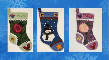Primitive Christmas Stockings by Ms P Designs USA