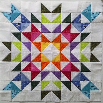 HST Squares Wall Quilt by Sharon @ Ms P Designs USA