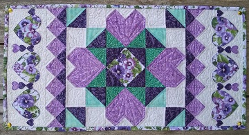 Cross My Heart Table Topper B by Ms P Designs USA