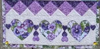 Cross My Heart Table Topper B by Ms P Designs USA