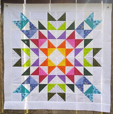 HST Squares Wall Quilt B by Sharon @ Ms P Designs USA