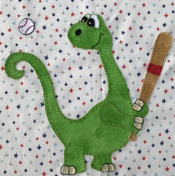 Baseball Brontosaurus by Ms P Designs USA