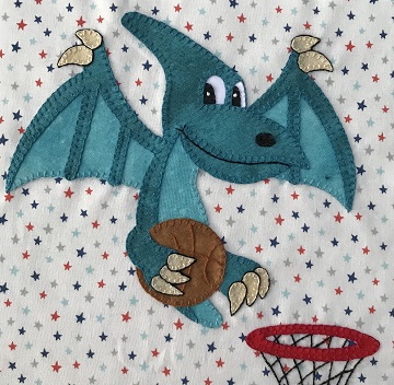 Basketball Pterodactyl by Ms P Designs USA