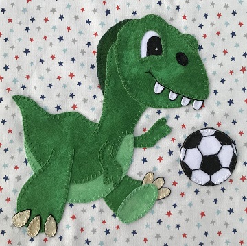 Soccer Allosaurus by Ms P Designs USA