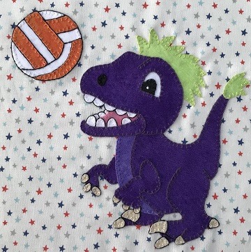 Volleyball Velociraptor by Ms P Designs USA
