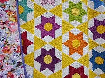 Diamond Star Quilt detail by Sharon @ Ms P Designs USA