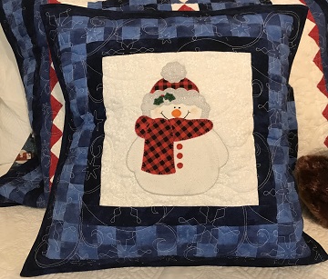 Snowman Pillow by Ms P Designs USA
