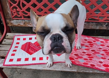 Scrappy hearts place mats B by Ms P Designs USA