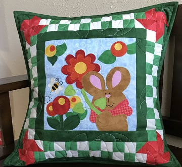 Spring Bunny Pillow by Ms P Designs USA