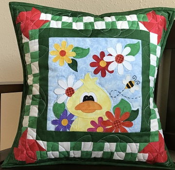 Spring Duck Pillow by Ms P Designs USA