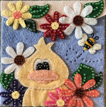 Spring Duck Gift Pocket or Purse by Ms P Designs USA