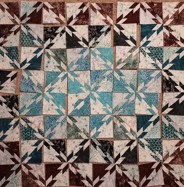 Mint & Chocolate Batik Quilt Layout by Sharon @ Ms P Designs USA