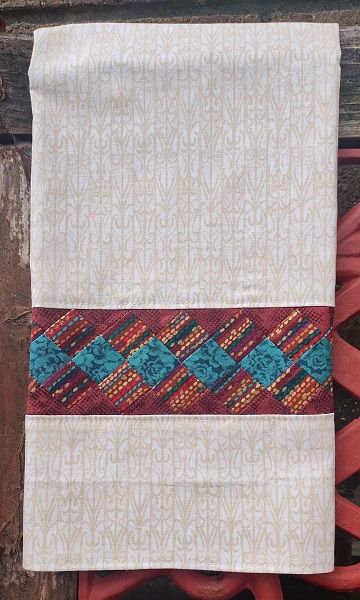 Pieced Band Tea Towel by Ms P Designs USA