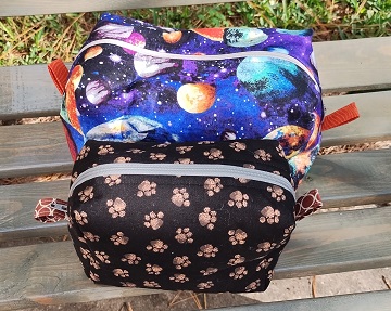 Zippered travel bags by Sharon @ Ms P Designs USA